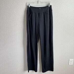 New Yogipace Black Straight Leg Legging Pants Women's M Long High Rise Pockets